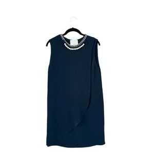 3.1 Phillip Lim Navy Jewel Neckline Dress